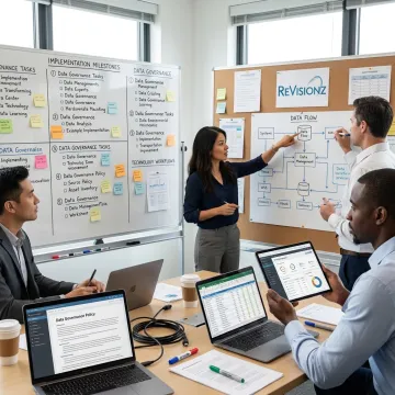 Consultants mapping a digital implementation process