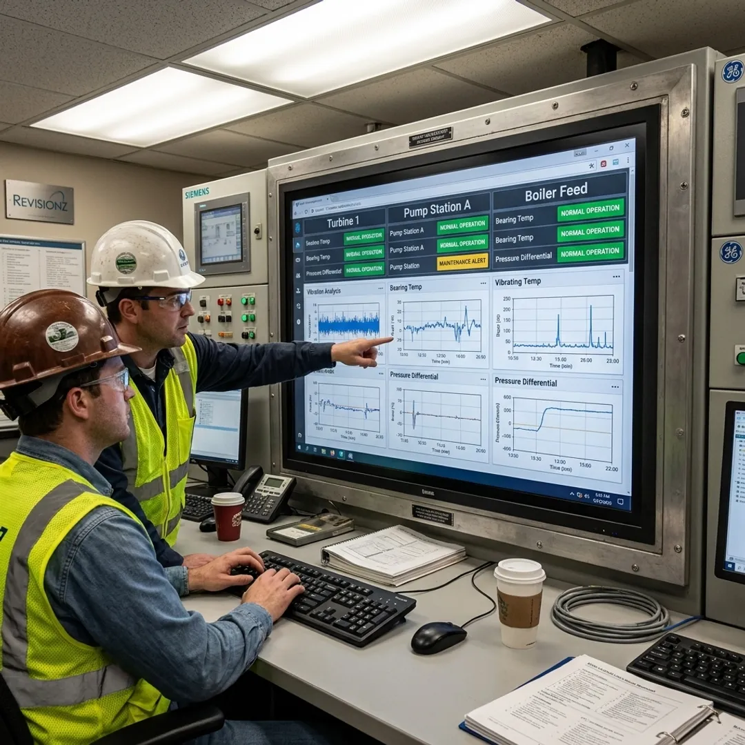 Power plant asset management software dashboard