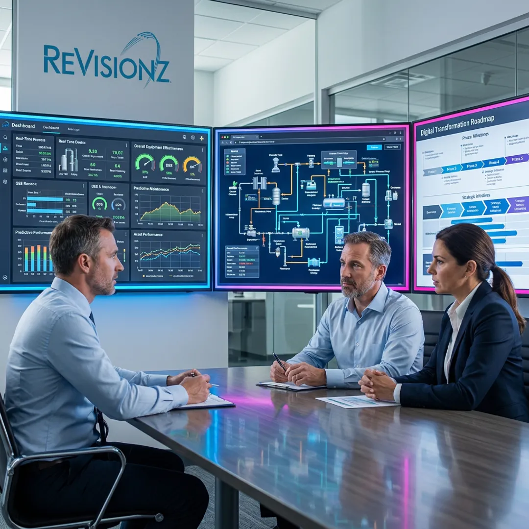 Consultants mapping a digital transformation roadmap
