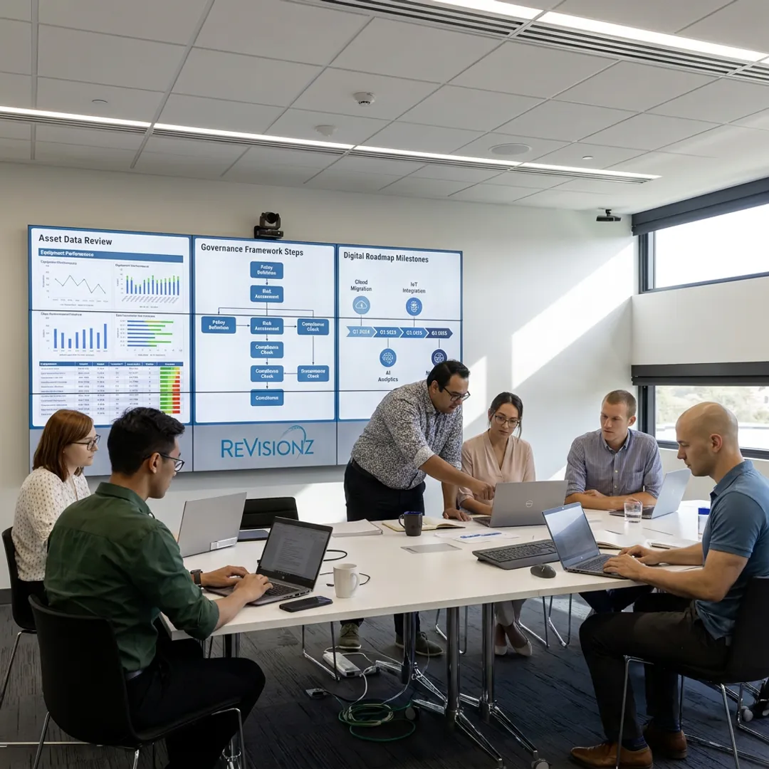 Consultants mapping an asset management roadmap