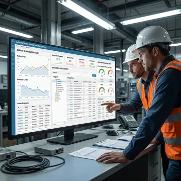 Industrial supply chain management control room