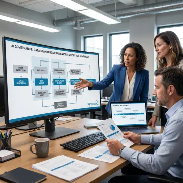 Consultants mapping an AI governance process