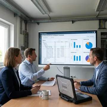 Materials master data governance dashboard