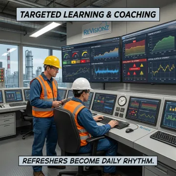 Industrial predictive analytics dashboard on workstation