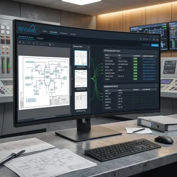 AI document extraction dashboard analyzing engineering records