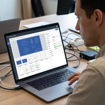 Digitized documents and engineering records on a workstation