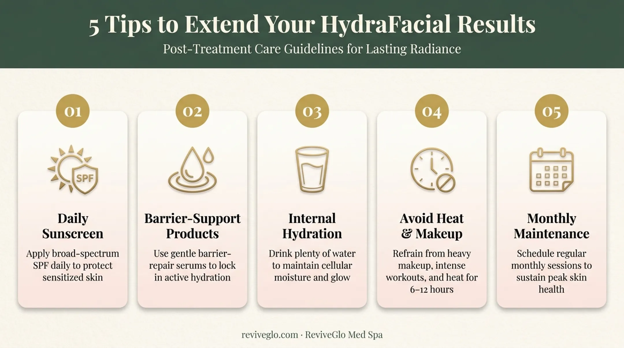 5 tips to make HydraFacial results last longer infographic