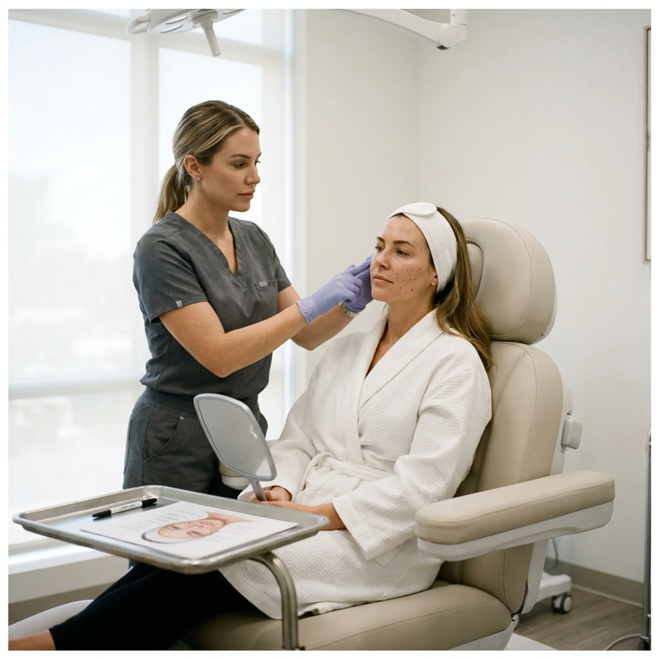 Clinical aesthetic consultation for Restylane dermal fillers