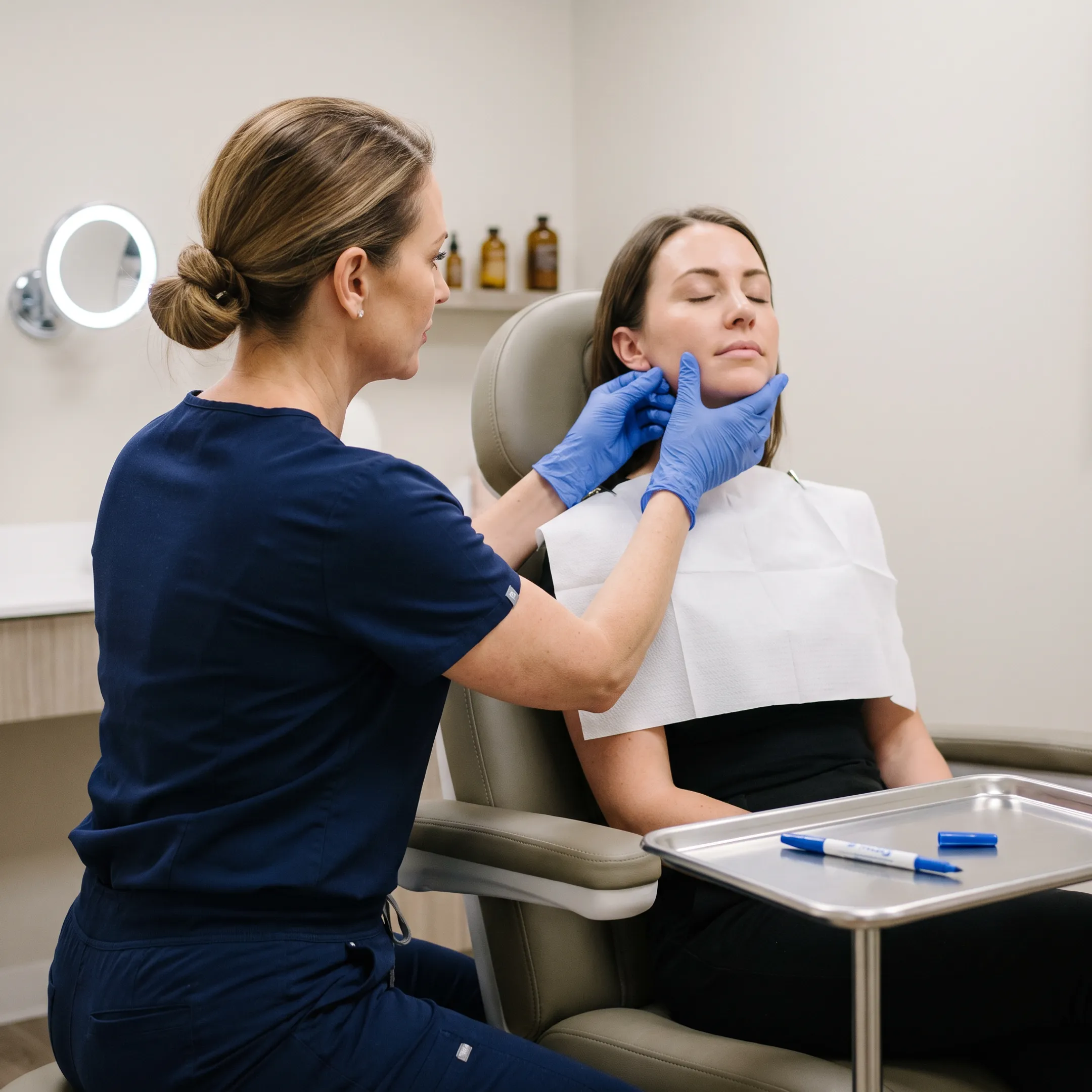 Facial balancing consultation with Botox and dermal fillers