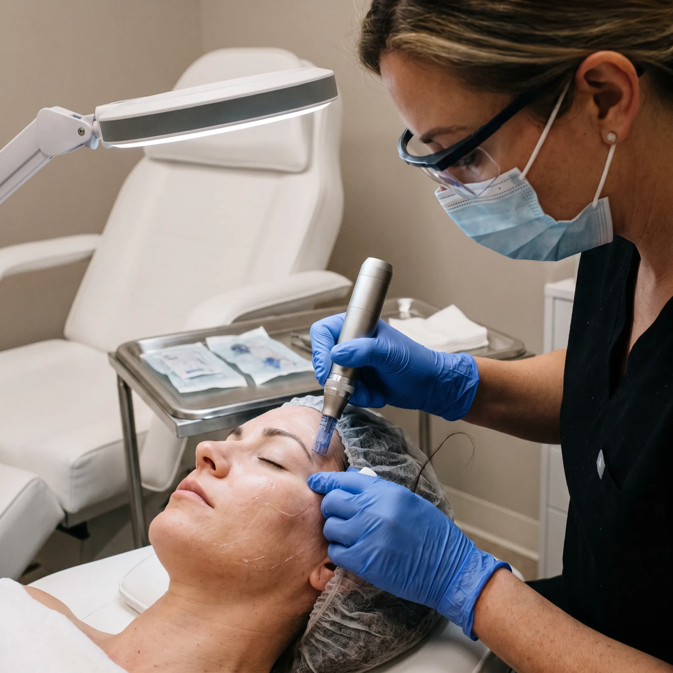 SkinPen microneedling treatment in Houston med spa