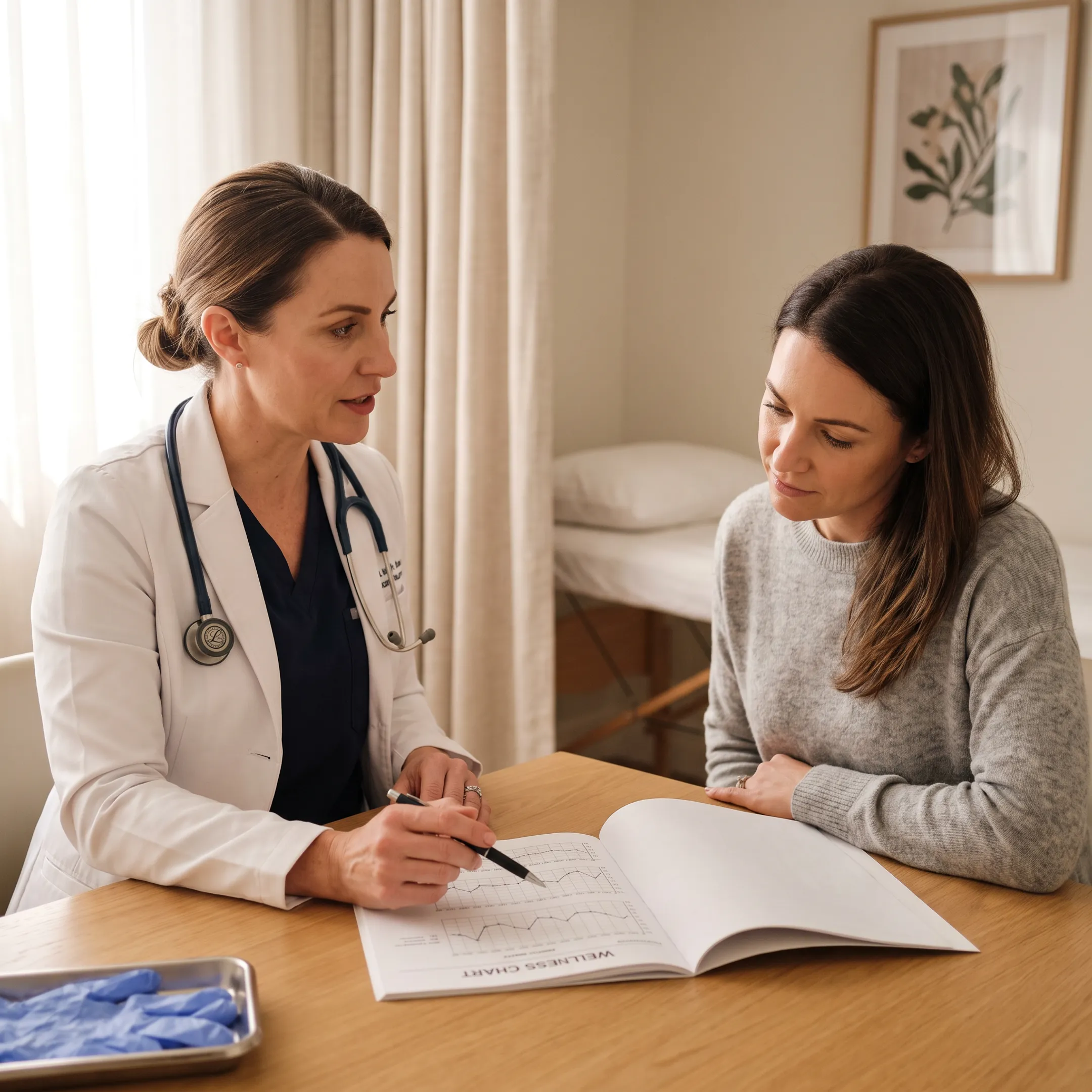 Medical professional discussing a personalized weight loss plan during consultation