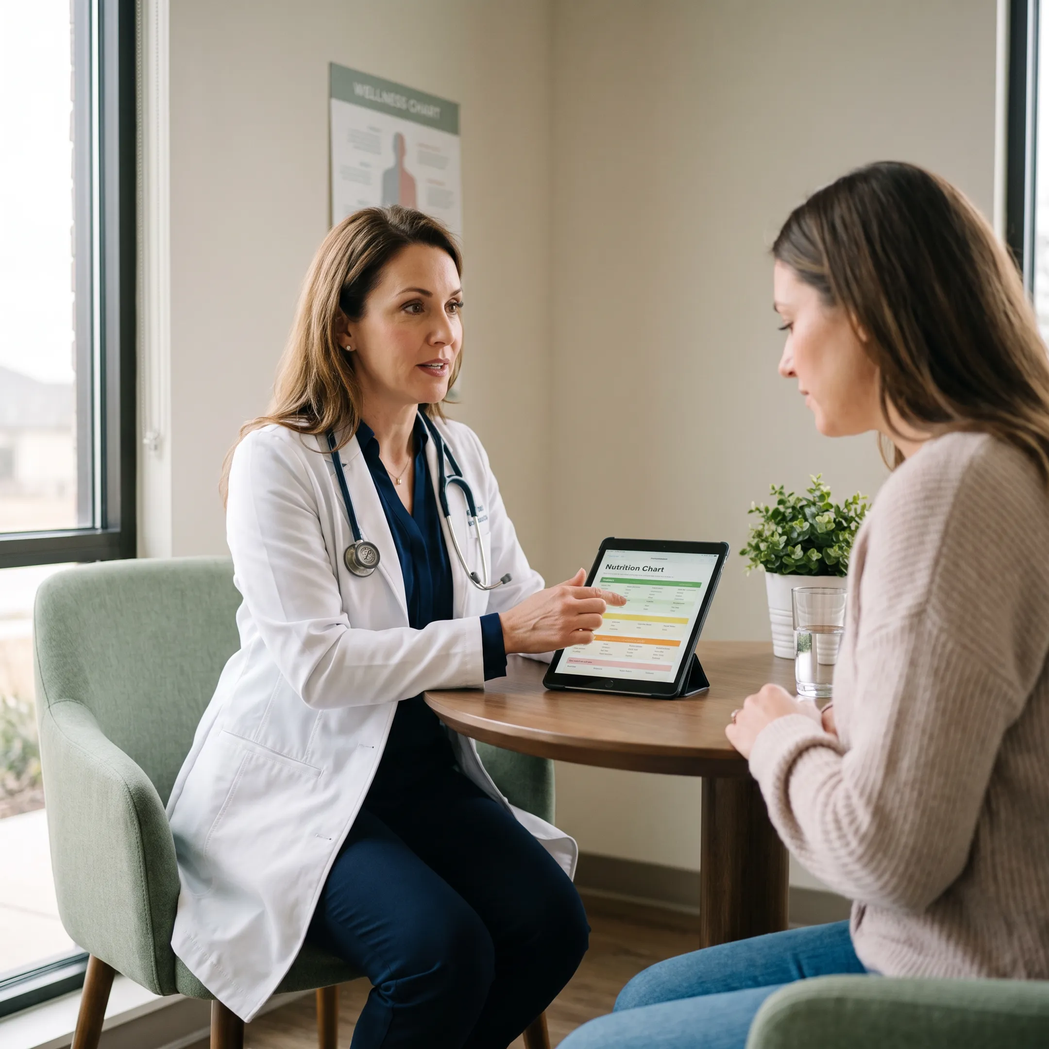 Medical provider reviewing a personalized weight management plan with a patient