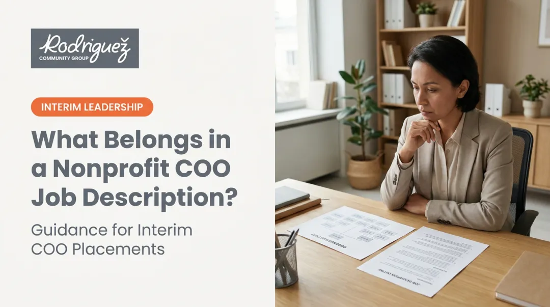 What Belongs in a Nonprofit COO Job Description?