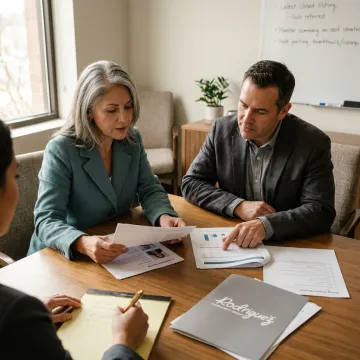 Executive team reviewing CFO candidate strategy