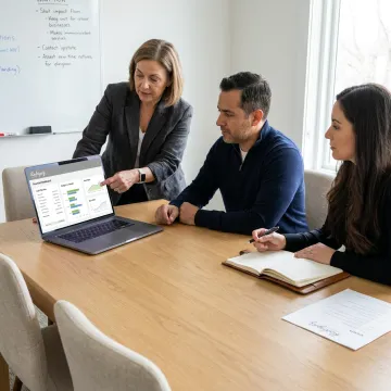 Fractional CFO advisor reviewing nonprofit finances