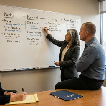 Consultants planning nonprofit finance process