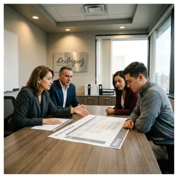 Executive leadership transition consultants in a strategy meeting