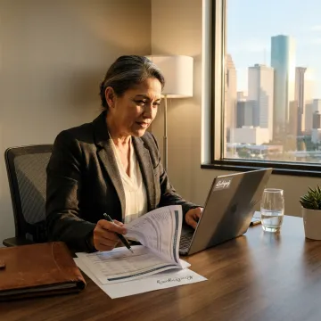Virtual CFO advisor reviewing nonprofit financial dashboards