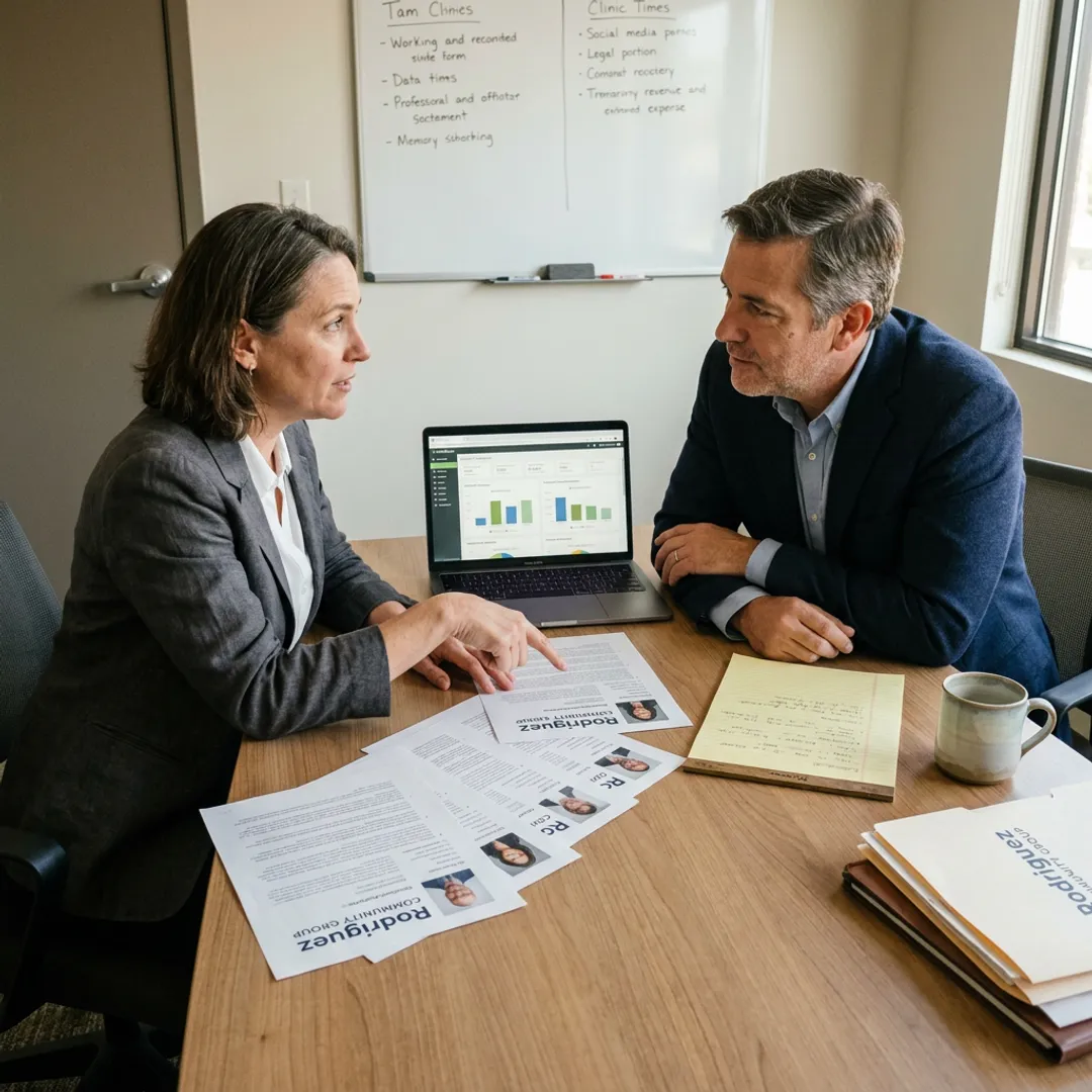 Consultants reviewing CFO recruitment process
