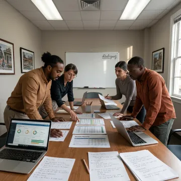 Virtual CFO advisors reviewing nonprofit financial reports