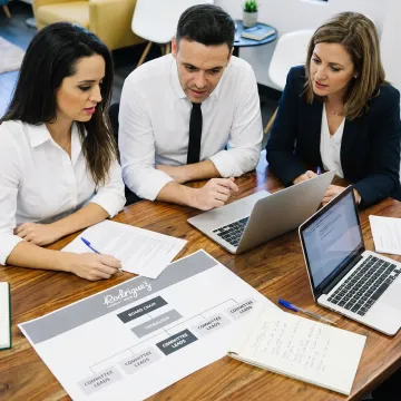 Consultant leading a nonprofit governance workshop