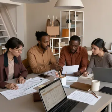 Nonprofit executives collaborating on strategy and operations