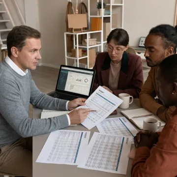 Outsourced CFO reviewing nonprofit financial plans
