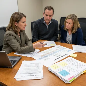 Facilitator guiding a nonprofit board planning session