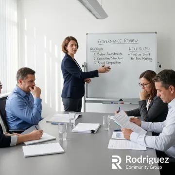 Nonprofit board review facilitation meeting