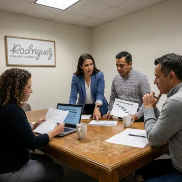 Nonprofit leaders reviewing CFO search plan