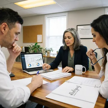 Fractional CFO advisor reviewing financial strategy