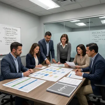 Consultants reviewing library operations plan
