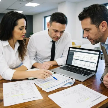 Finance advisors reviewing nonprofit budget plans