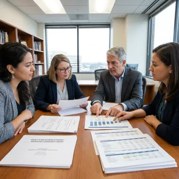 Advisors facilitating a legacy planning session