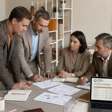 Consultants mapping organizational strategy