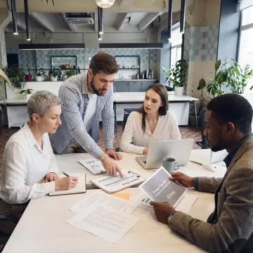 Nonprofit leaders in executive coaching session