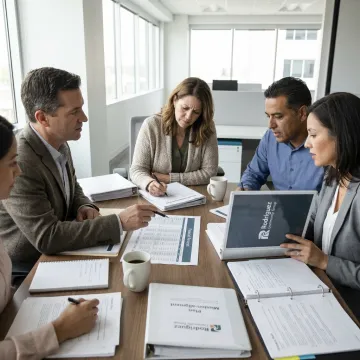 Nonprofit fundraising consultants in strategy meeting