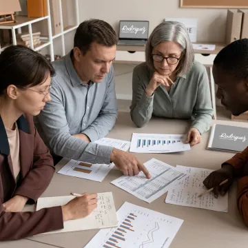 Nonprofit consultants planning fundraising strategy
