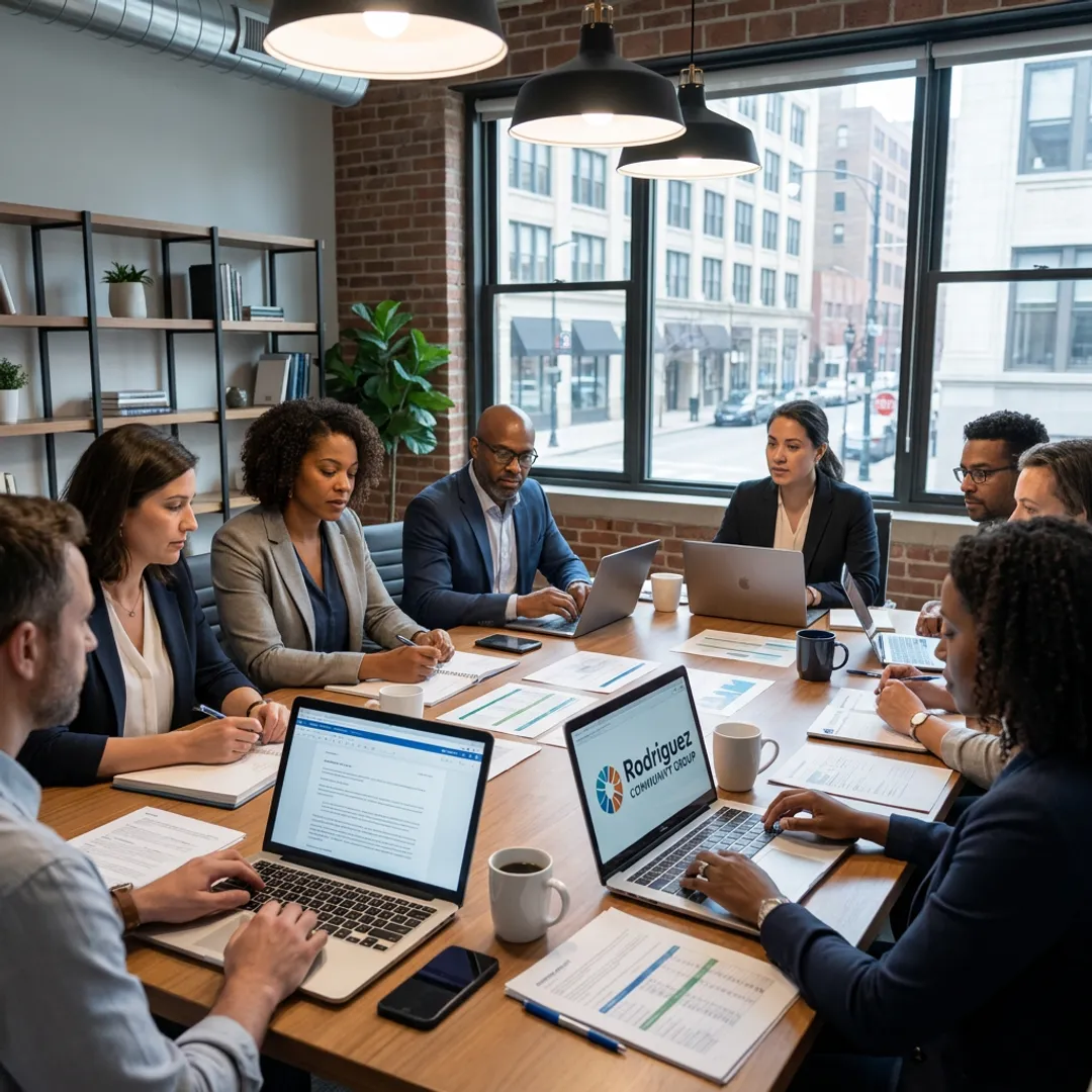 Nonprofit consultants advising a leadership team