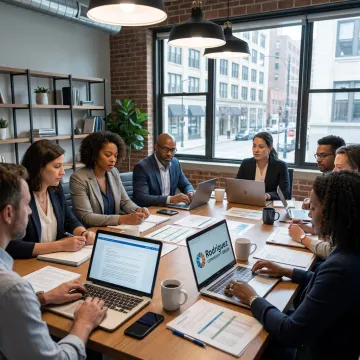 Nonprofit consultants advising a leadership team