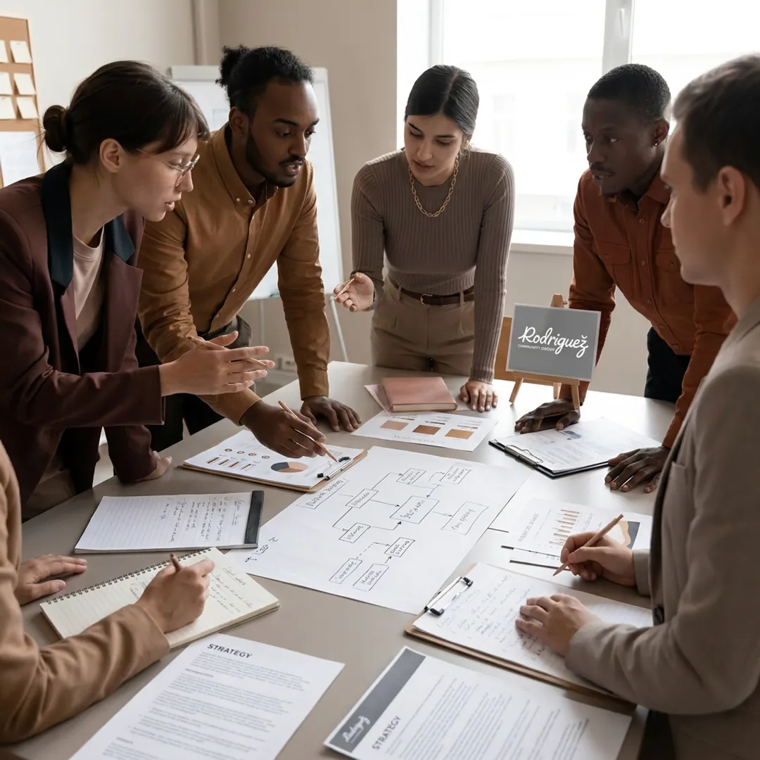 Consultants facilitating nonprofit strategy session