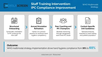 Four-component staff IPC training strategy from onboarding to peer coaching
