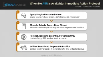 Four-step interim airborne isolation protocol when AIIR room is unavailable