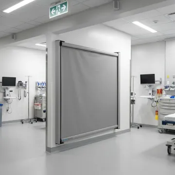 Retractable privacy screen in an emergency department treatment area