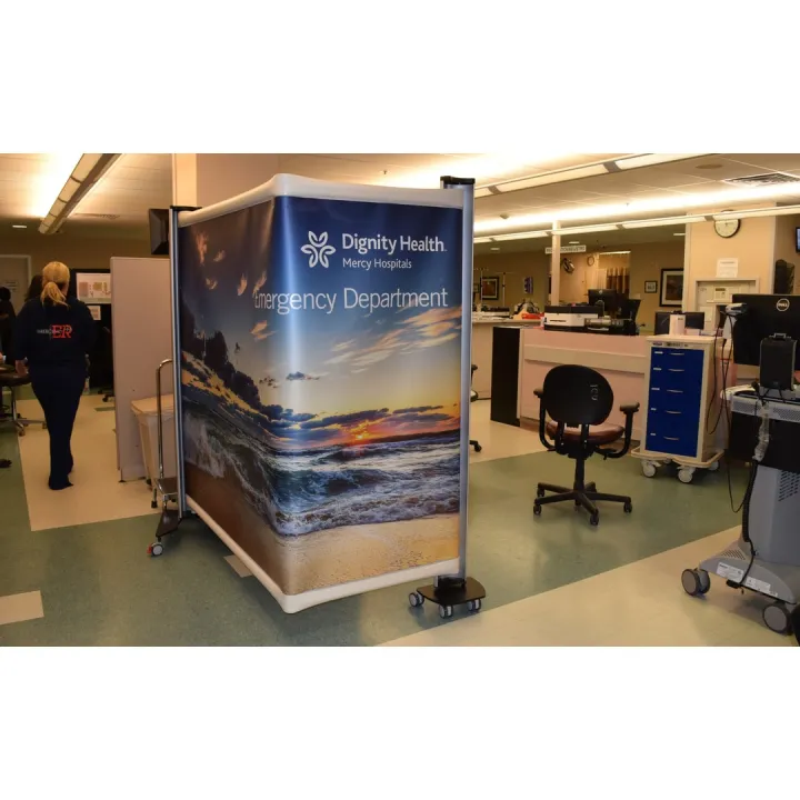 Retractable privacy screens for emergency departments
