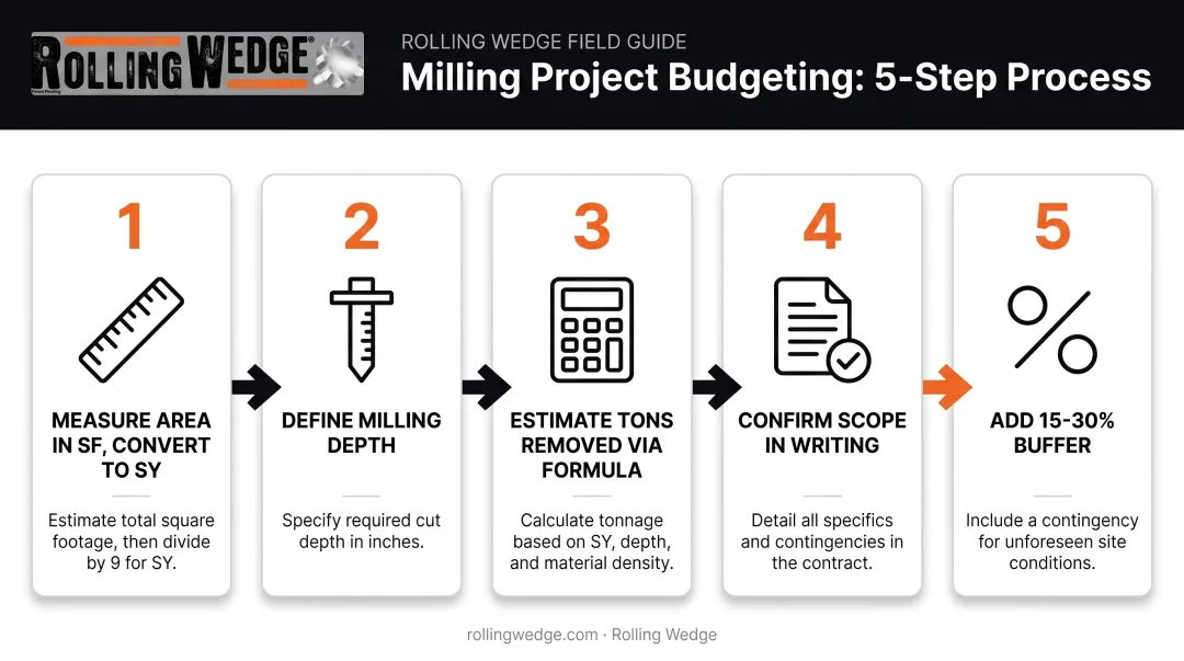 5-step process for estimating and budgeting an asphalt milling project