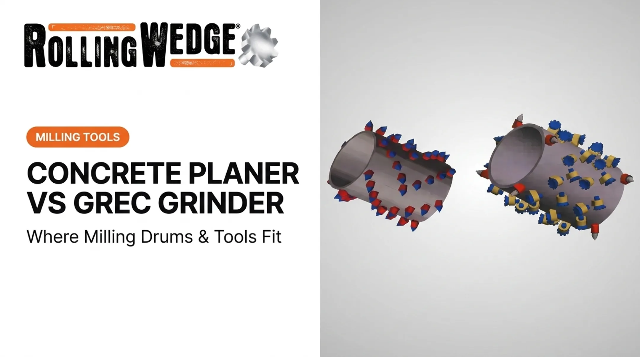 Concrete Planer vs Grinder: Where Milling Drums & Tools Fit