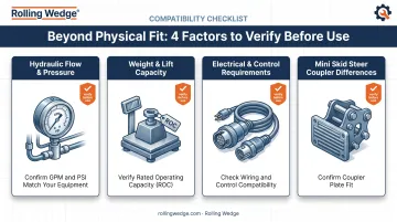 Four factors determining true skidsteer attachment compatibility beyond mounting fit