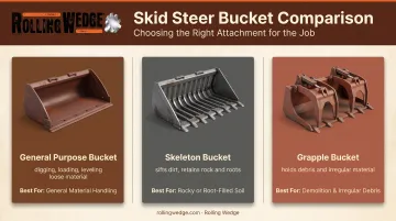 Comparison of general purpose skeleton and grapple bucket types