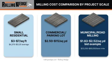 Asphalt removal cost comparison across residential commercial and municipal project scales